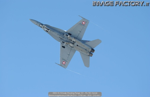 2003-10-10 Axalp Shooting Range 101 - FA-18C Hornet
